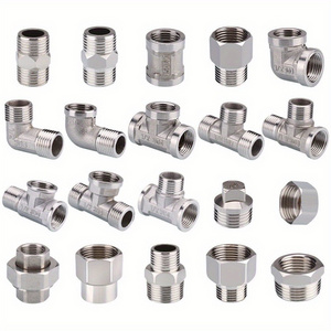 LongDing NPT to BSP 1/2" 3/4" Stainless Steel Tube Fitting Control Elbow Nipple Joint Adapter Coupler Plumbing pipe Fittings