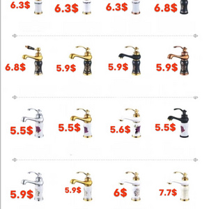 Oubao New Design Hotel Luxury Upc Golden Single Handle Bathroom Basin Faucet