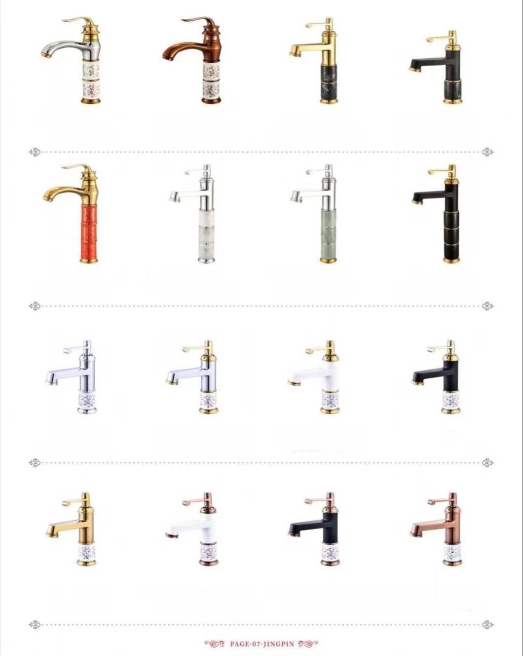 Wenzhou factory direct sales European faucet complete price affordable all kinds of color ceramic basin faucet