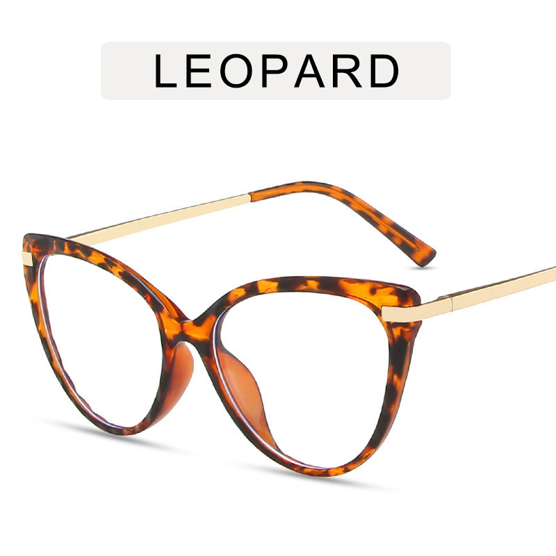 New arrival TR90 frame cat eye flat mirror  cross-border ins metal spring legs crystal trimming glasses frame