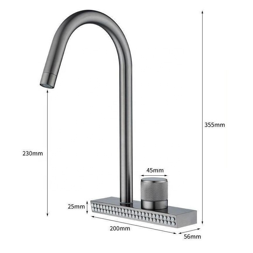 2023 Modern household single handle hot and cold water kitchen faucet gun gray swivel vessel faucet