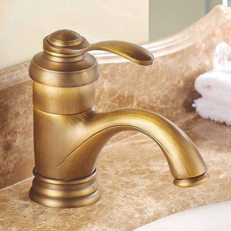 Economic price wenzhou sanitary ware classic kettle faucet, antique brass bathroom basin sink mixer facuets taps