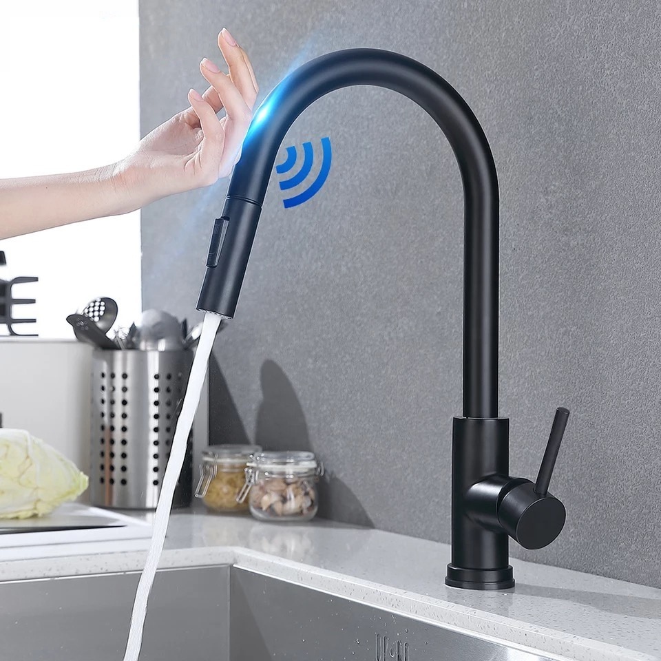 Smart Automatic Touch Two Sensor water tap Pull Out Kitchen Sink Faucet Water Saving Kitchen Taps