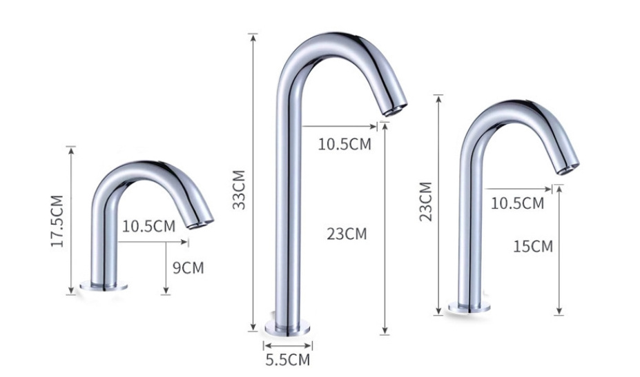 Stainless steel 304 Single Cold Water Sensor Basin Faucet Intelligent Faucet for Public Hotel