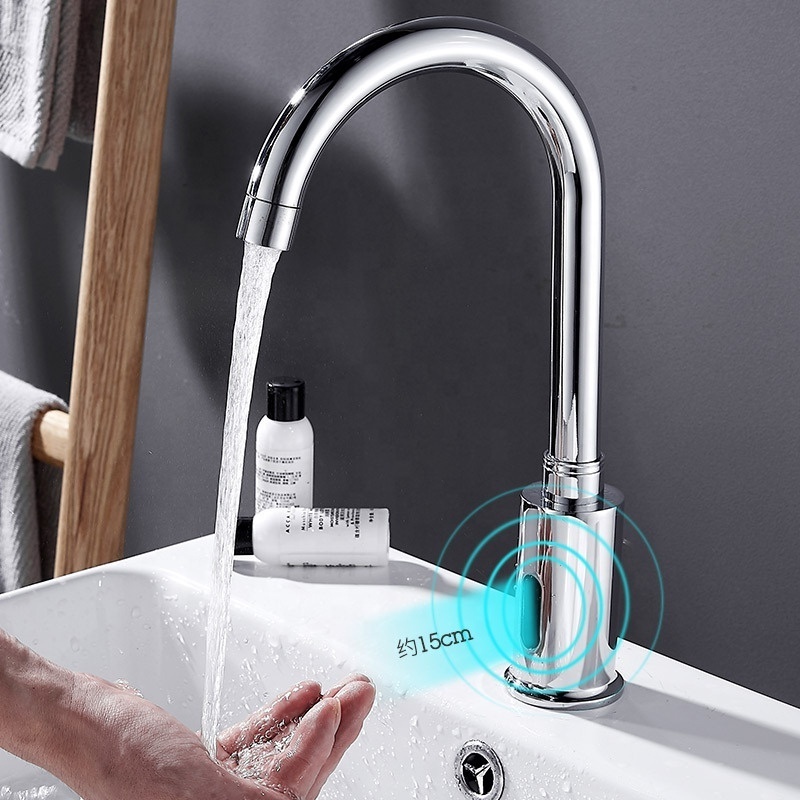 Water Saving Auto Sensor Infrared Kitchen Faucet Smart Basin Sink Tap Faucet Automatic touchless Kitchen Sink Faucet