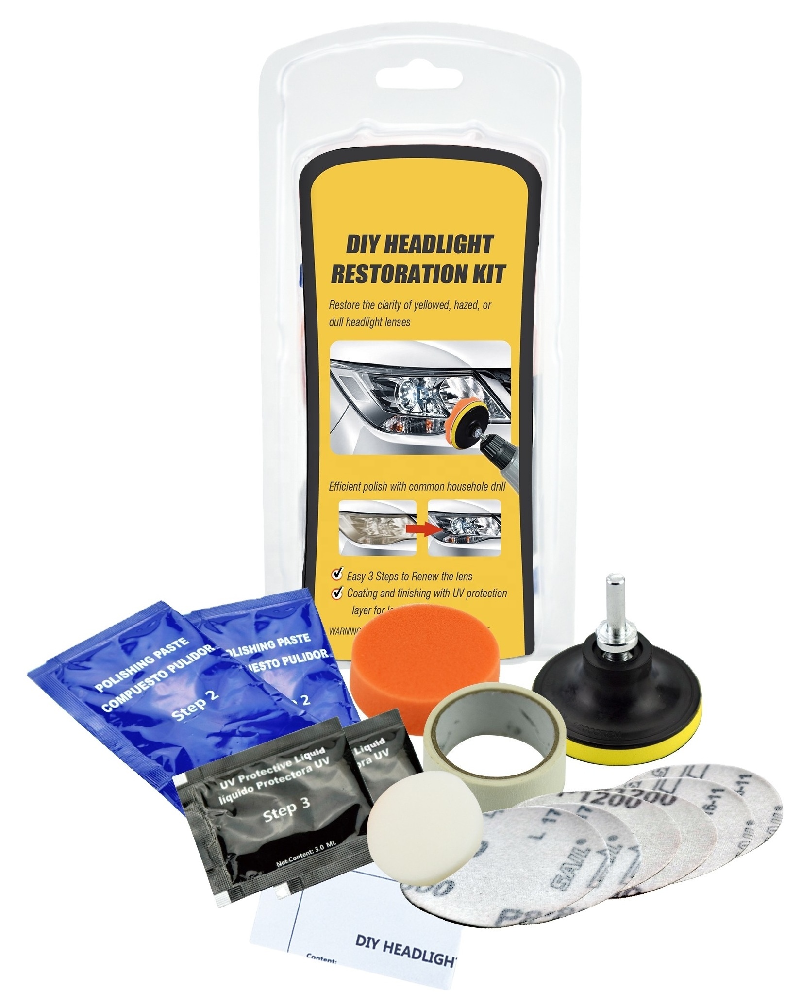 DIY Car Headlight Cleaning  HEADLIGHT RESTORATION KIT