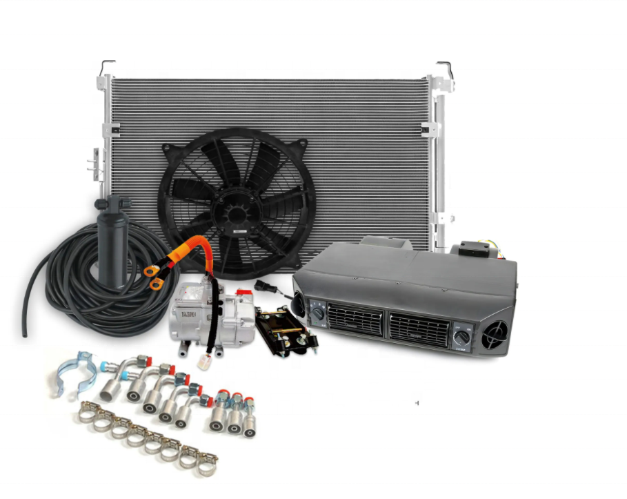 12V 24V Universal Underdash Kits A/C Kit Universal Evaporator Heat & Cool With Electric Compressor BEU-404-100