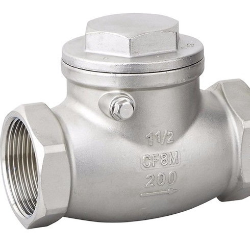 High Quality 304 316 stainless steel NPT threaded spring and swing check valve