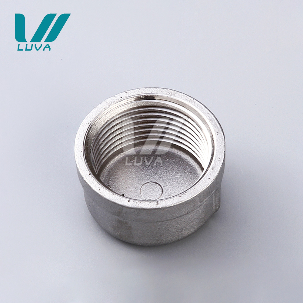 Non-standard female threaded 2 inch stainless steel pipe fitting round cap