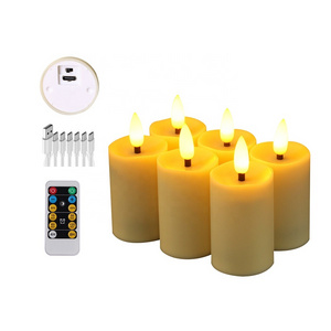 3in Type-C Rechargeable Warm White Long-lasting Plastic Flameless Flickering Timer Remote LED Tealight Candles for Home Decor