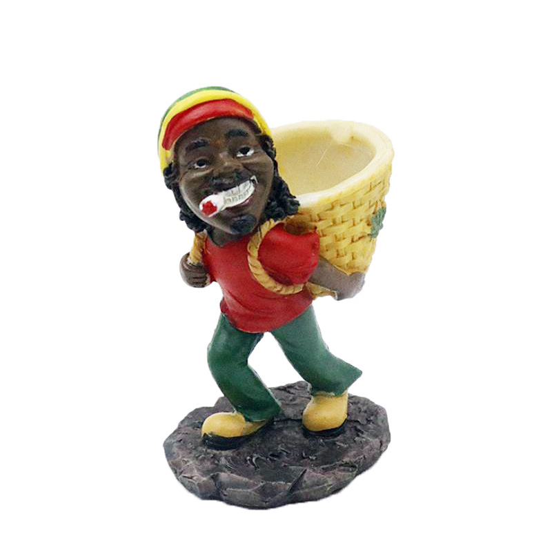 Super Cool Smoking Accessories Jamaican Man Resin Ashtray