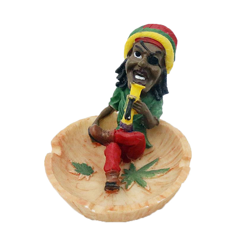 Super Cool Smoking Accessories Jamaican Man Resin Ashtray