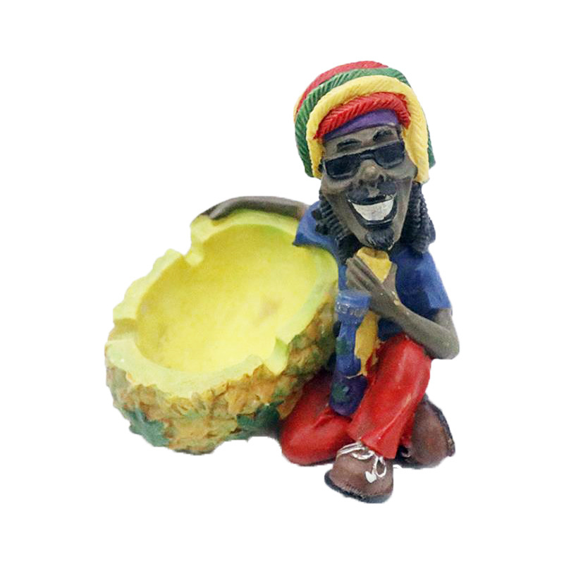 Super Cool Smoking Accessories Jamaican Man Resin Ashtray