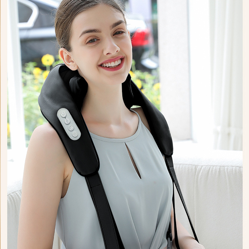 The latest 2024 Electric Convenient Kneading Trapezius Finger Compression Neck Back Shoulder massager relieves neck pain