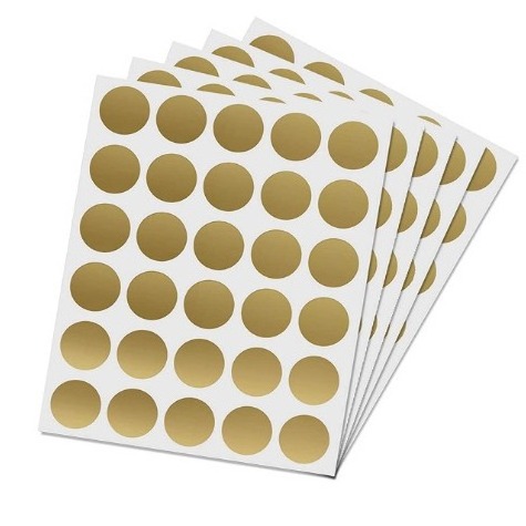 Circle Labels Gold Custom Carton Adhesive Sticker Transparent Scratch Off Waterproof Stickers Shipping Labels