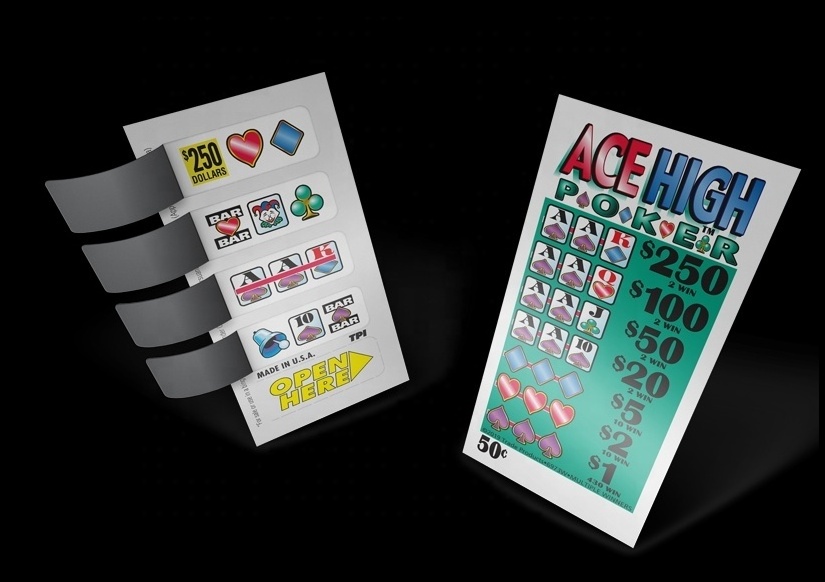 custom break open pull tab tickets scratch card lottery tickets