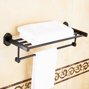 Fapully bathroom accessories bath towel bar,heated towel rail, Black Space aluminum bathroom triple towel rack