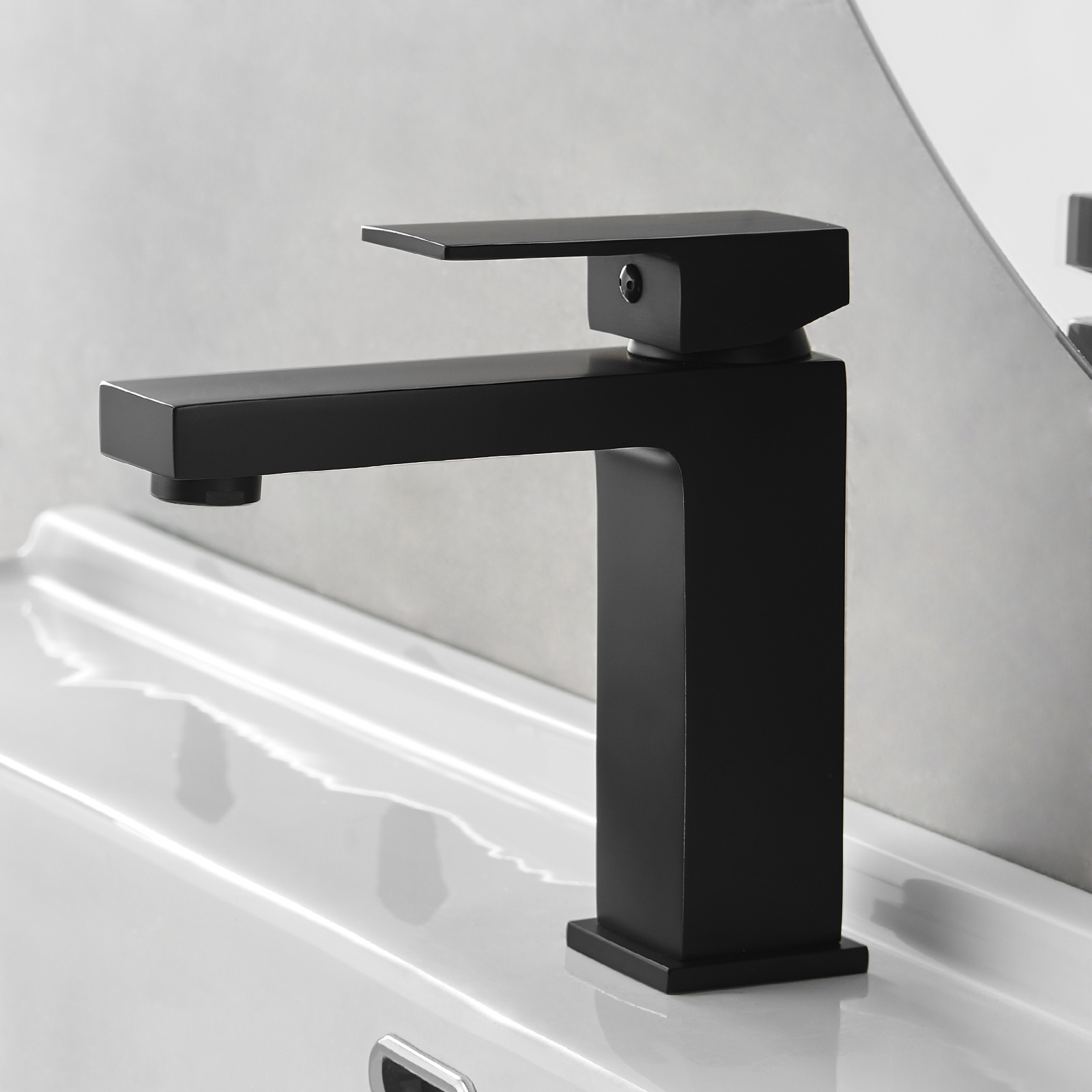 Modern Contemporary Blouse Faucet Mixer Basin Faucet,metered Faucets Bathroom Ceramic Blusa Black Hot Cold Water Mixer Tap Black