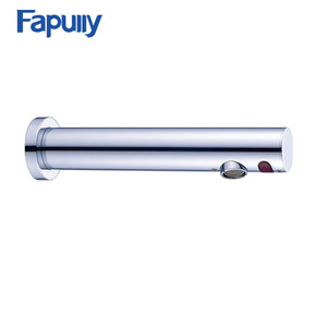 Fapully Temperature Health Electrical Automatic Tap Water Saving Bathroom wall mounted automatic sensor faucet