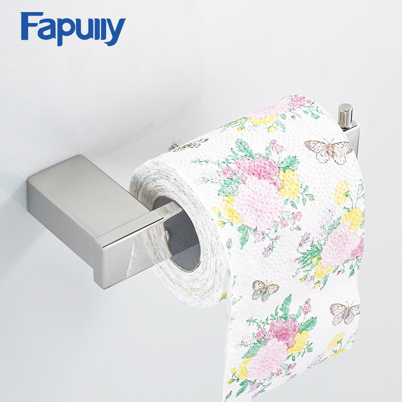 Fapully 304 Stainless Steel Wall Mounted Chrome Plated Paper Toilet Holder