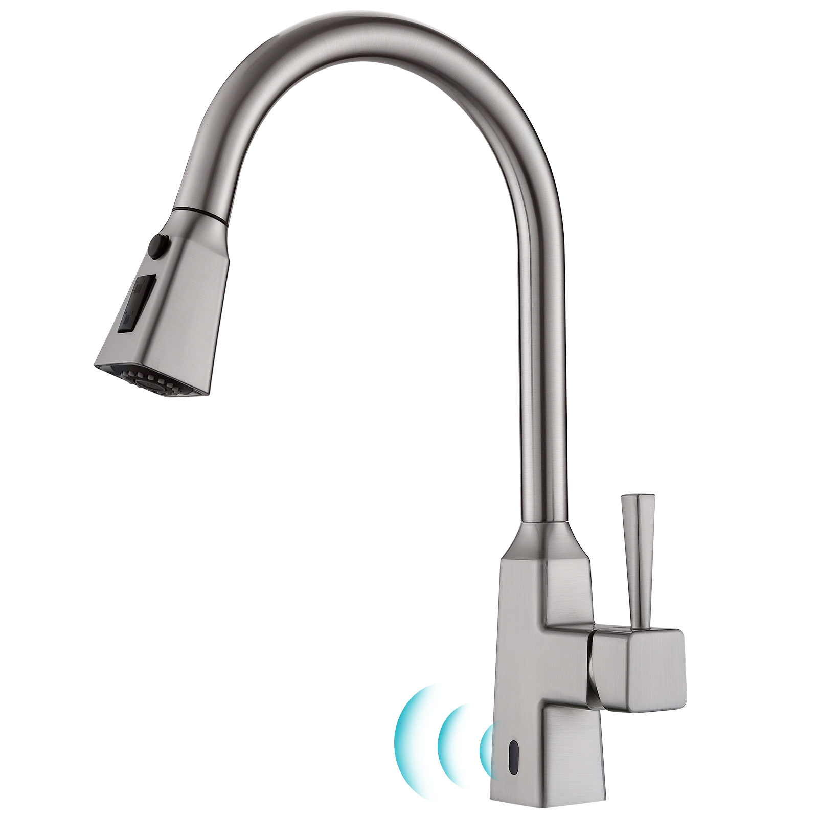 High Quality Single Handle Pull Out Kitchen Touch Sensor Sink Mixer Touchless Kitchen Faucet with Pull Down Brass Modern Ceramic