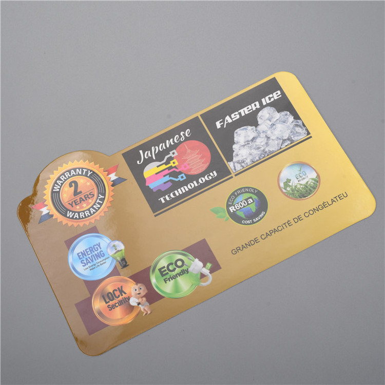 Design Bright Silver Fridge Stickers Pvc Stickers Custom Pvc Paper Label Sticker