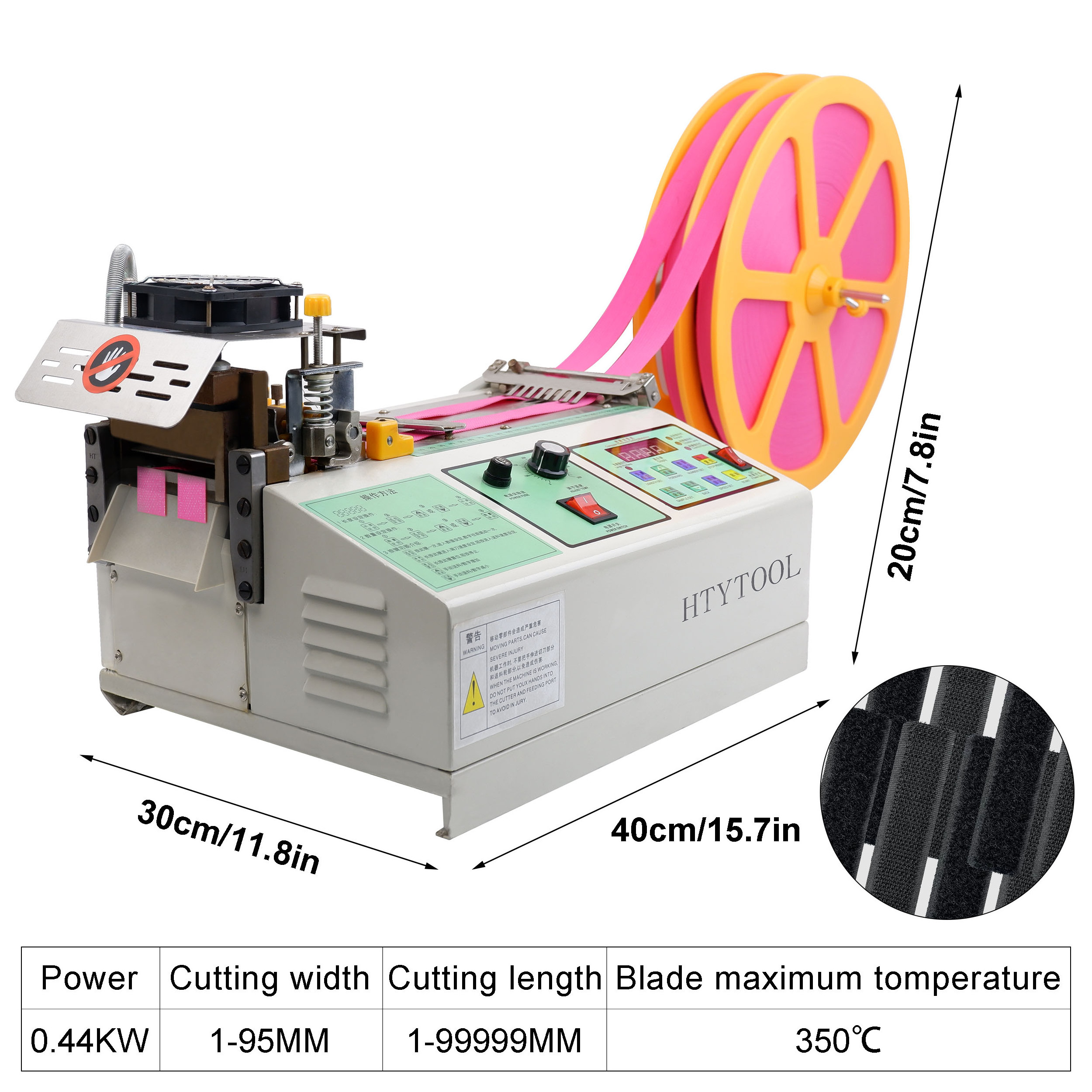 automatic hot cold knife nylon webbing tape ribbon cutter cutting machine