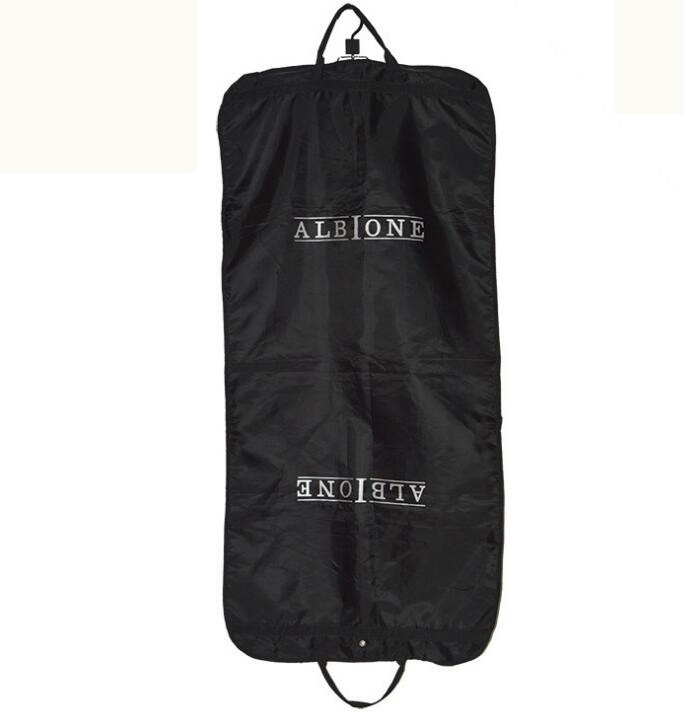 wholesale 42-Inch Foldover Breathable Garment Bag with Handles and Gusset - Black