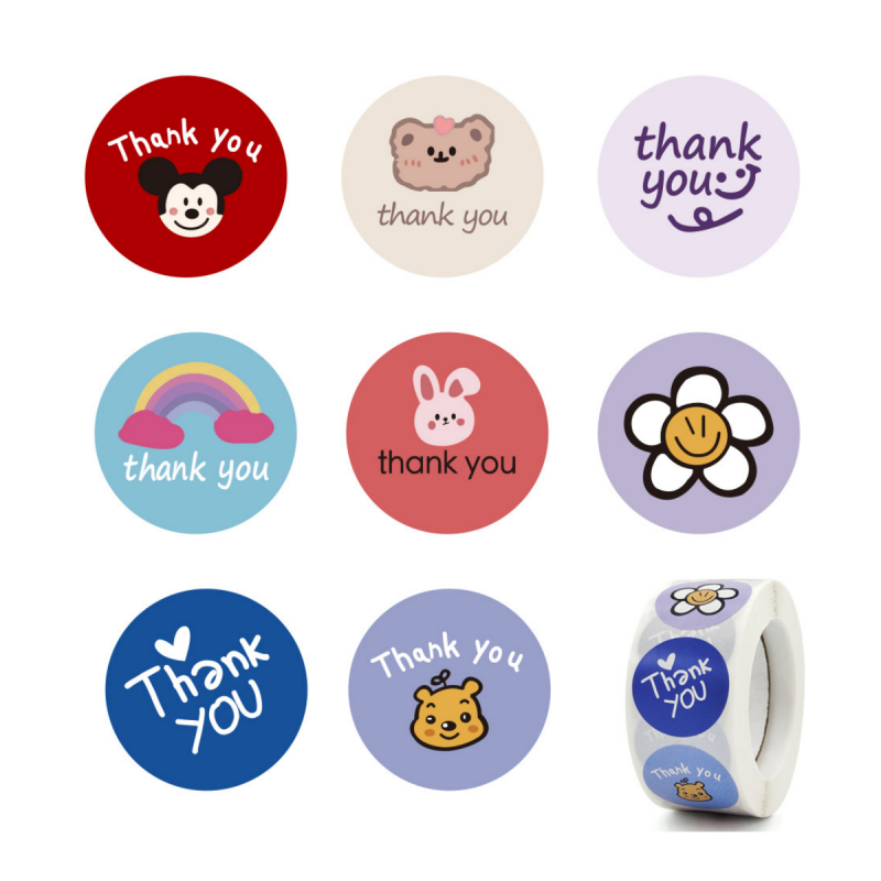 Wholesale cute cartoon self-adhesive label stickers diy sealer stickers gift decoration labels