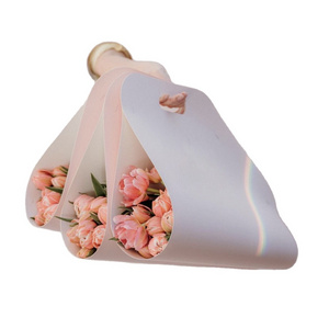 Personalized logo custom bouquet flower carry bag waterproof flower bouquet packaging bag rose boxes flower packaging