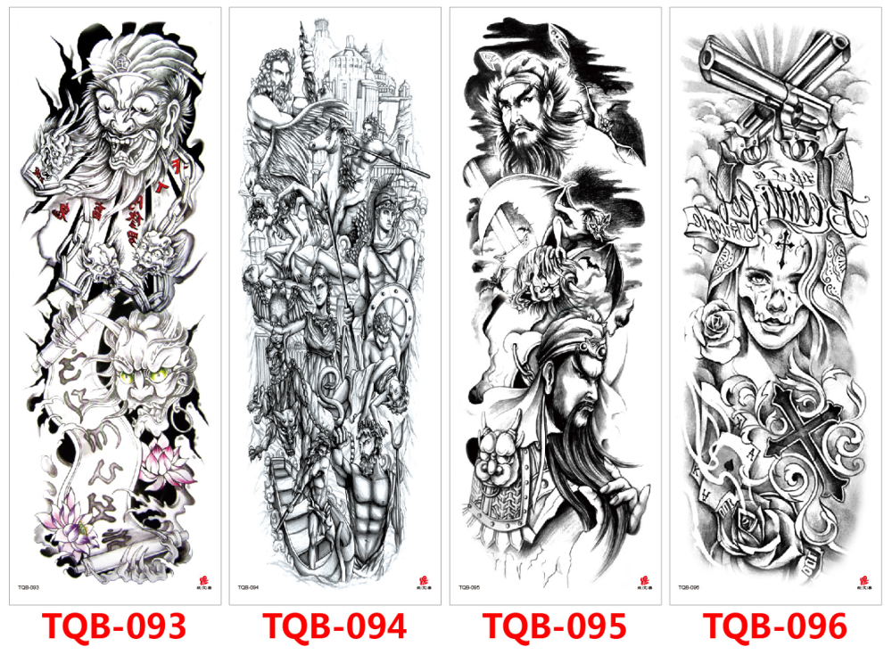 Custom Premium Long Lasting Printing Fashionable Design Big Arm Temporary Tattoo