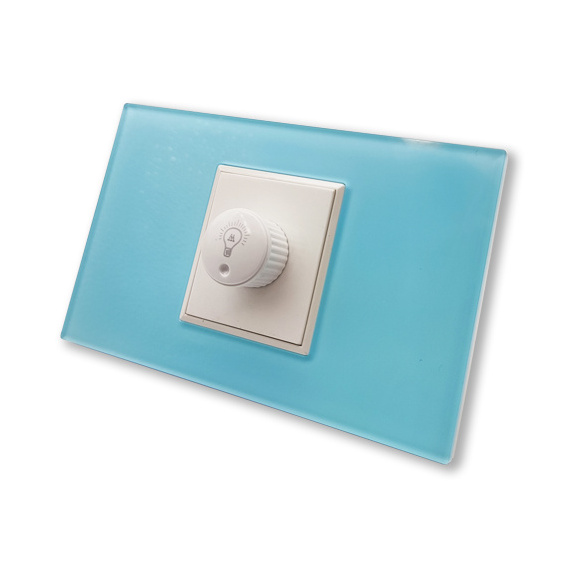 Luxury Acrylic Glass Plate high quality wall switch AC 220v light dimmer switch speed regulator