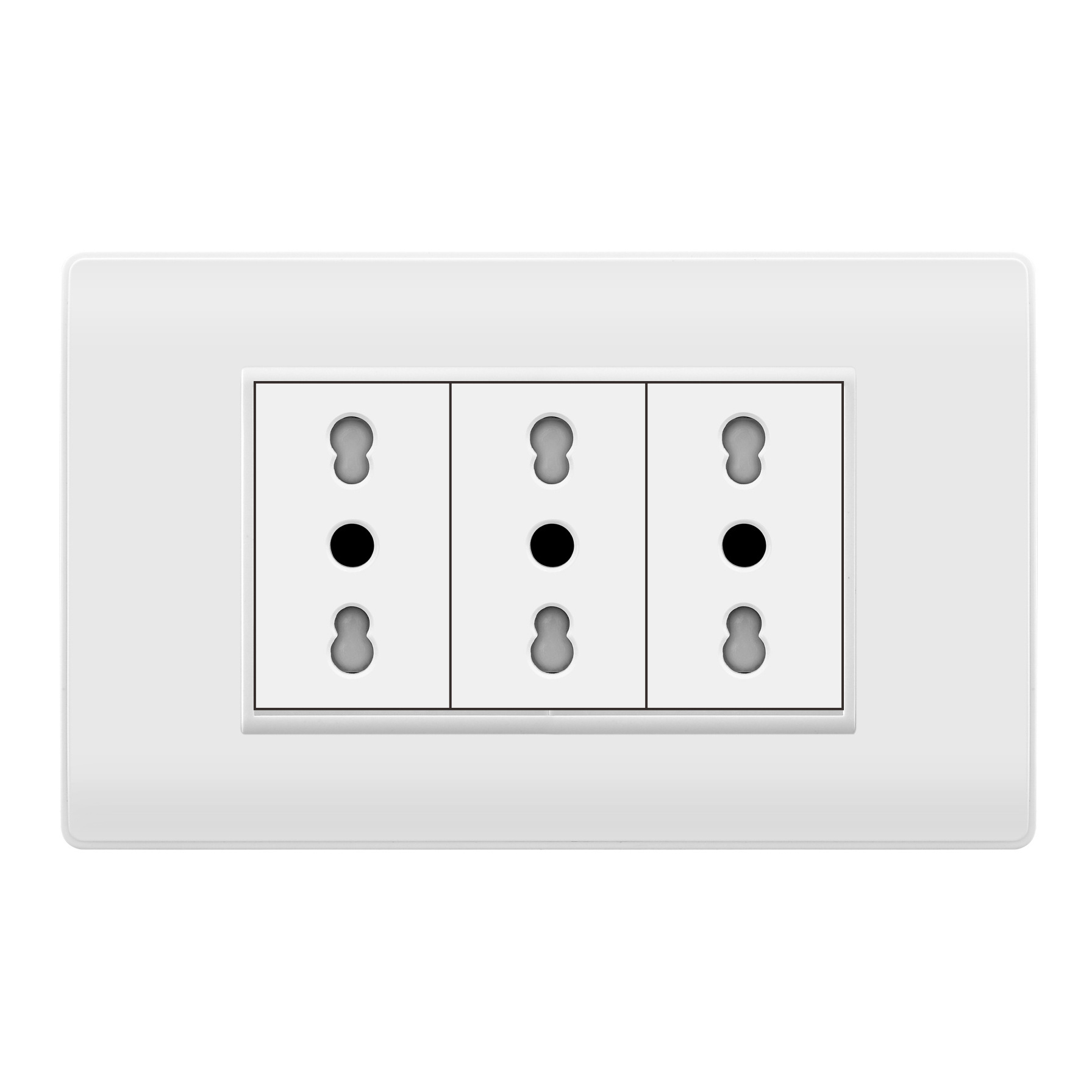 Italian 16A Electrical Chile Italy Switch And Socket Wall Sockets 16A 10A triple plug outlet switches and plug south america