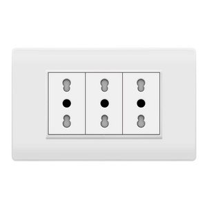 Italian 16A Electrical Chile Italy Switch And Socket Wall Sockets 16A 10A triple plug outlet switches and plug south america