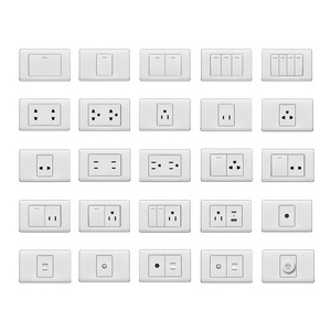 Good Quality 118S3 US Standard Multi Function Home Outlet TEL LAN Push Button Wall Switches And Sockets