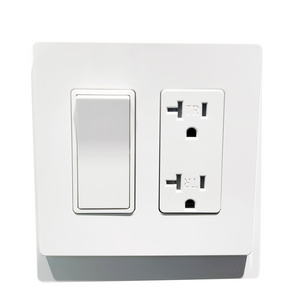 BS18032 America Canada Standard decorative wallplate 2 Gang Screwless electric outlet switch usa wall plate cover