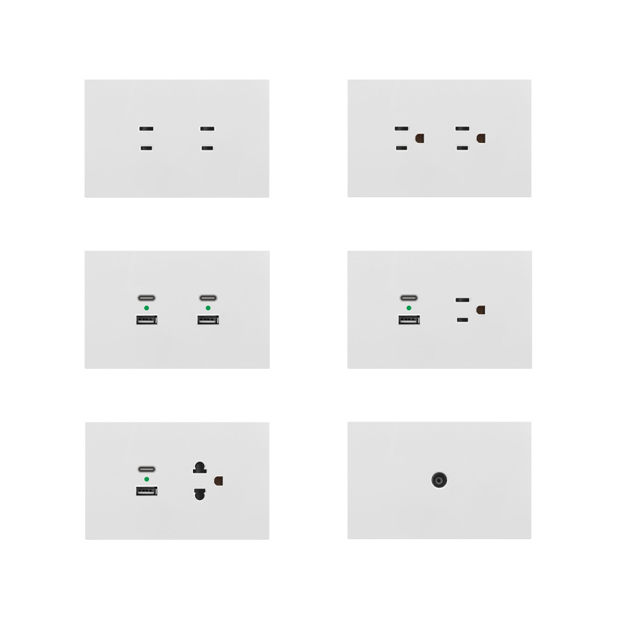 New Style 118-X1 Hotel Light Press Switch PC Panel American Standard Wall Switch Electric Home Switches And Sockets