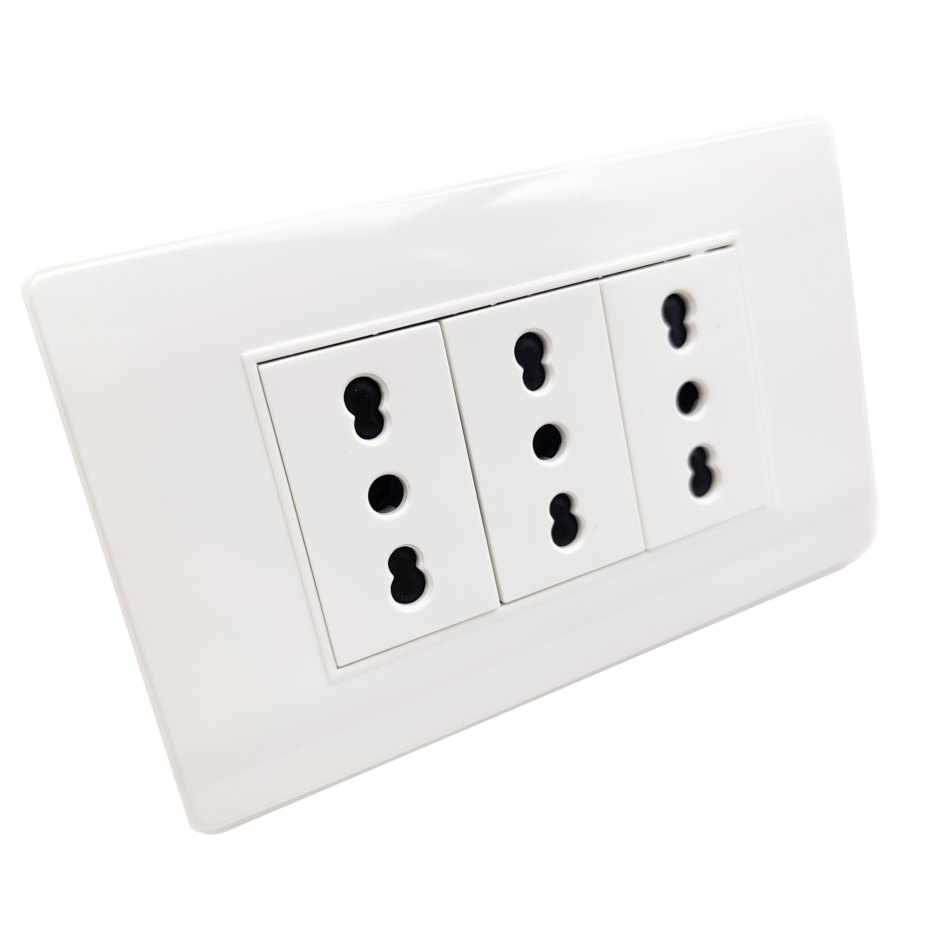 Italian 16A Electrical Chile Italy Switch And Socket Wall Sockets 16A 10A triple plug outlet switches and plug south america