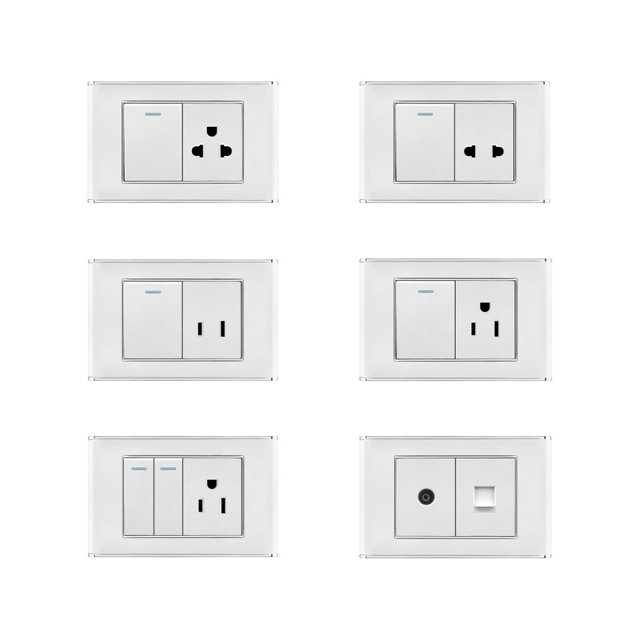 PC Panel 118S4 US Wall socket outlets  Electric interruptor Light Switches And Sockets