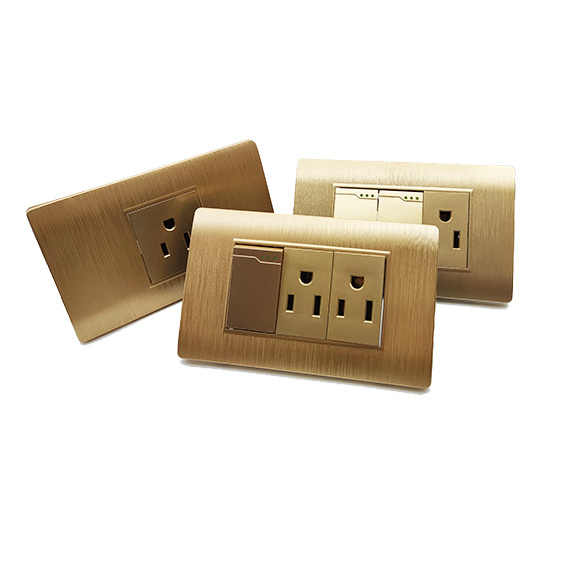 High Quality South American Wall socket outlets  Electric interruptor Light Switch 1 Gang Switch 6 Hole Outlet