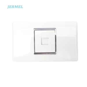 JERMEL White Faceplate Customized Wall Plate Socket Network Lan Telephone Port RJ45 Wall Electrical Outlet