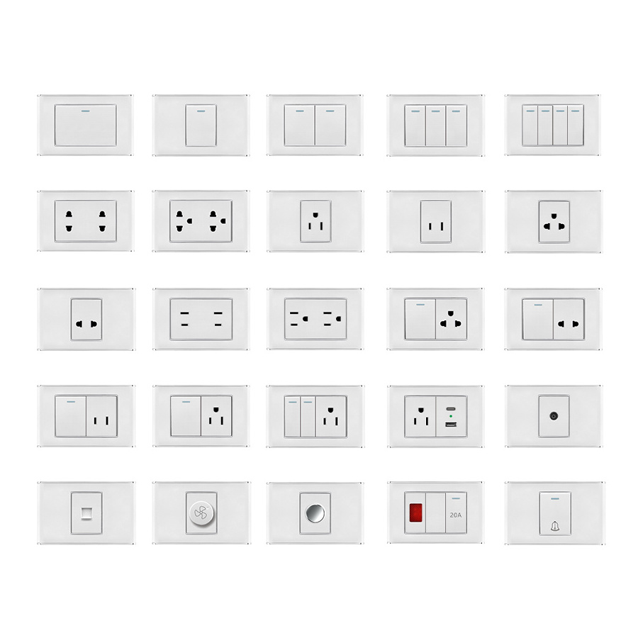 PC Panel 118S4 US Wall socket outlets  Electric interruptor Light Switches And Sockets