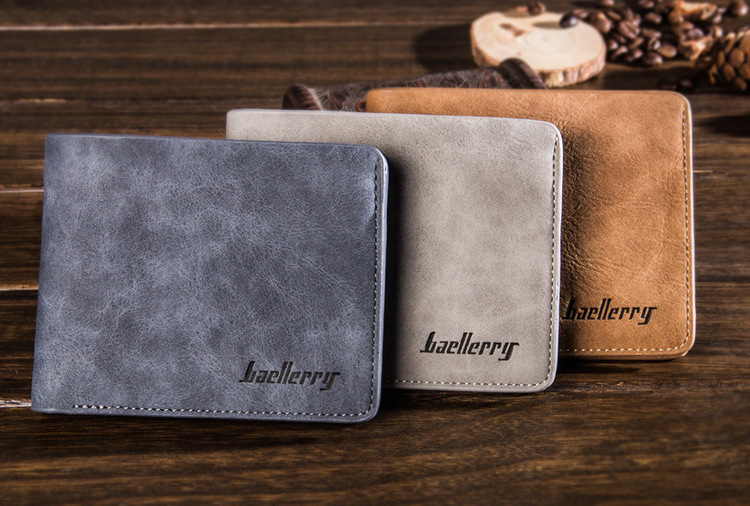 Hot Selling Men'S Short Pu Leather Money Card Holder Case Business Leisure Wallet,Female Coin Purse Wholesale In Stock