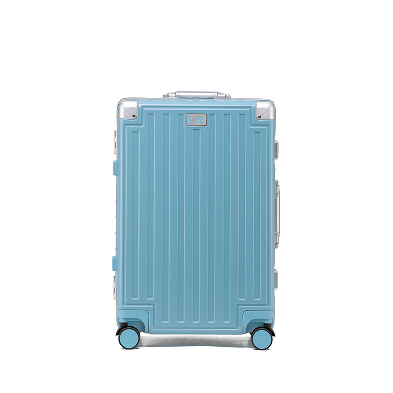 Trolley case 20/24/26/28 inch business travel case aluminum frame mount case password box leather