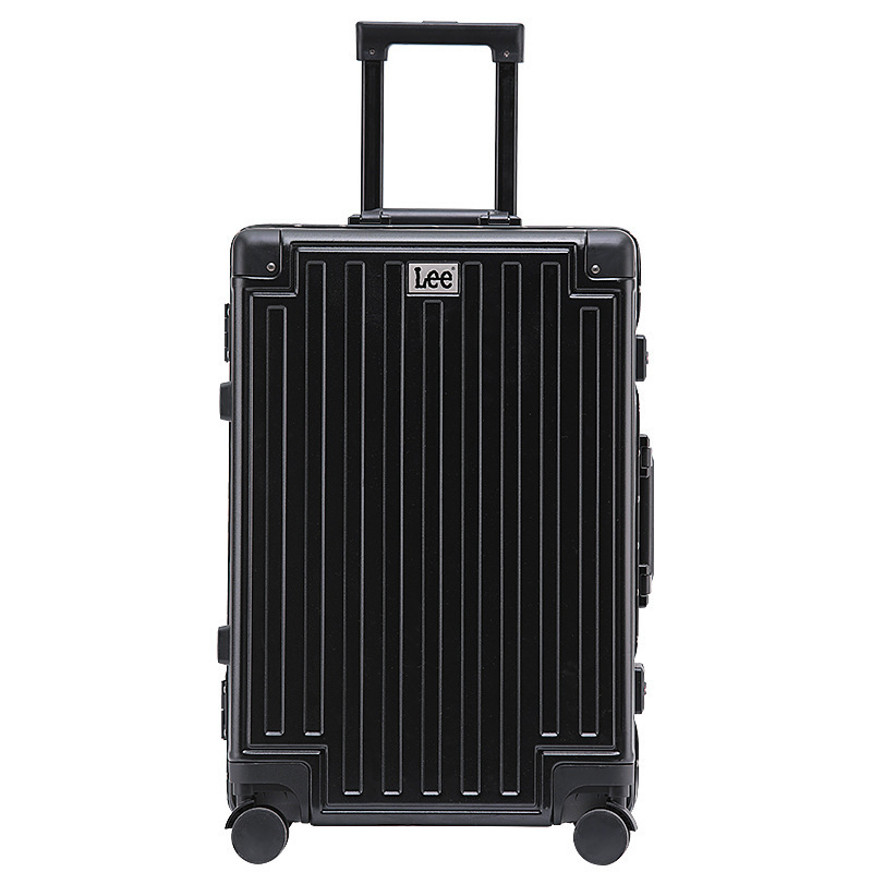 Trolley case 20/24/26/28 inch business travel case aluminum frame mount case password box leather