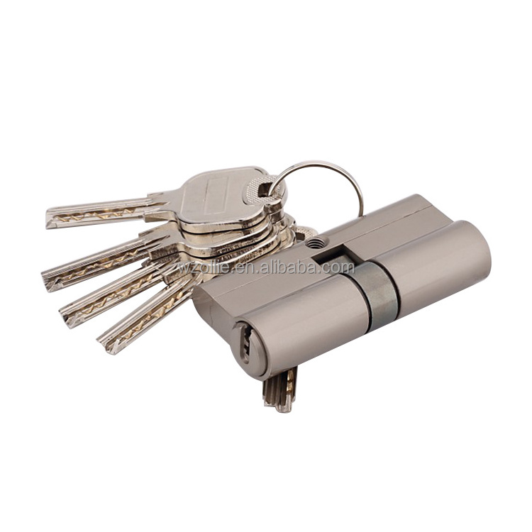 Promotional price high quality brass security anti-theft european door cylinder lock set