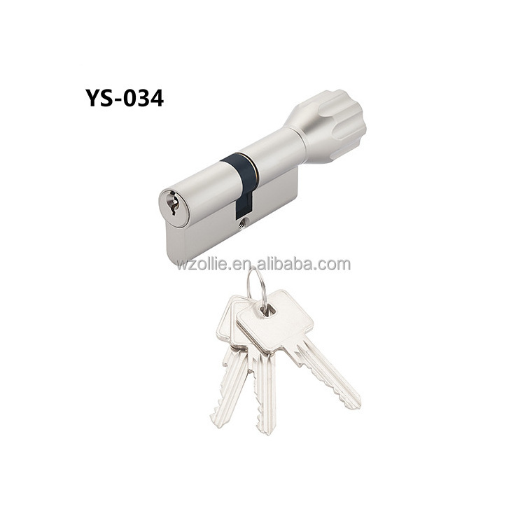 High quality security anti snap double open brass cylinder lock with keys