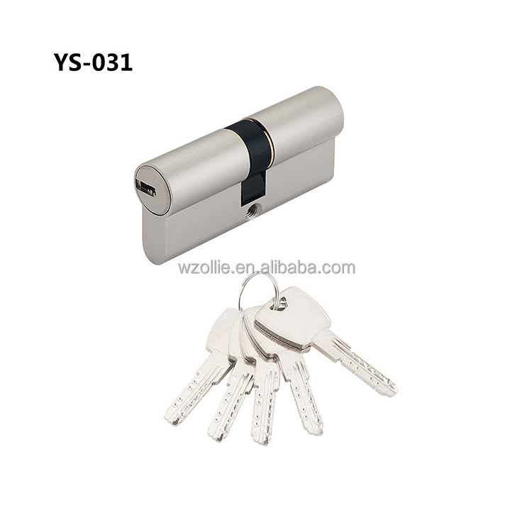 High quality security anti snap double open brass cylinder lock with keys