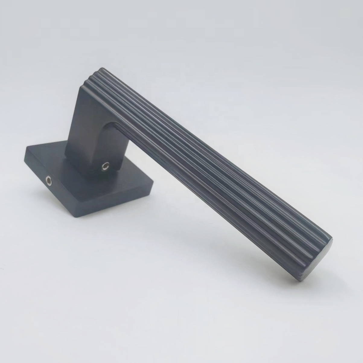 Internal Black Lever Square Matt Black Zinc Aluminum Privacy Door Handle