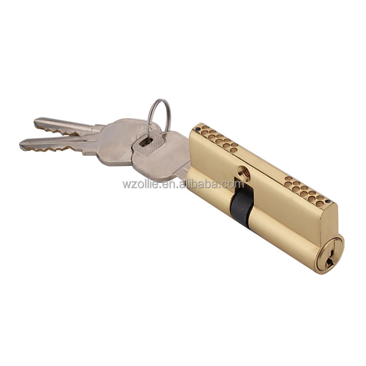 Durable material high quality brass anti-theft top quality set door cylinder security door lock with keys